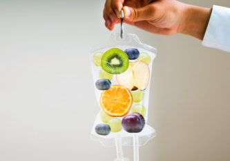 image of fruits inside of the medical bag